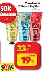 MON AMOUR EL KREMİ ÇEŞİTLERİ 75 ML MON AMOUR EL KREMİ ÇEŞİTLERİ 75 ML